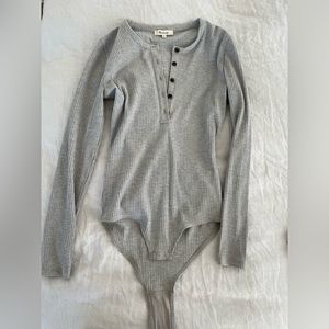 Madewell grey bodysuit, size S